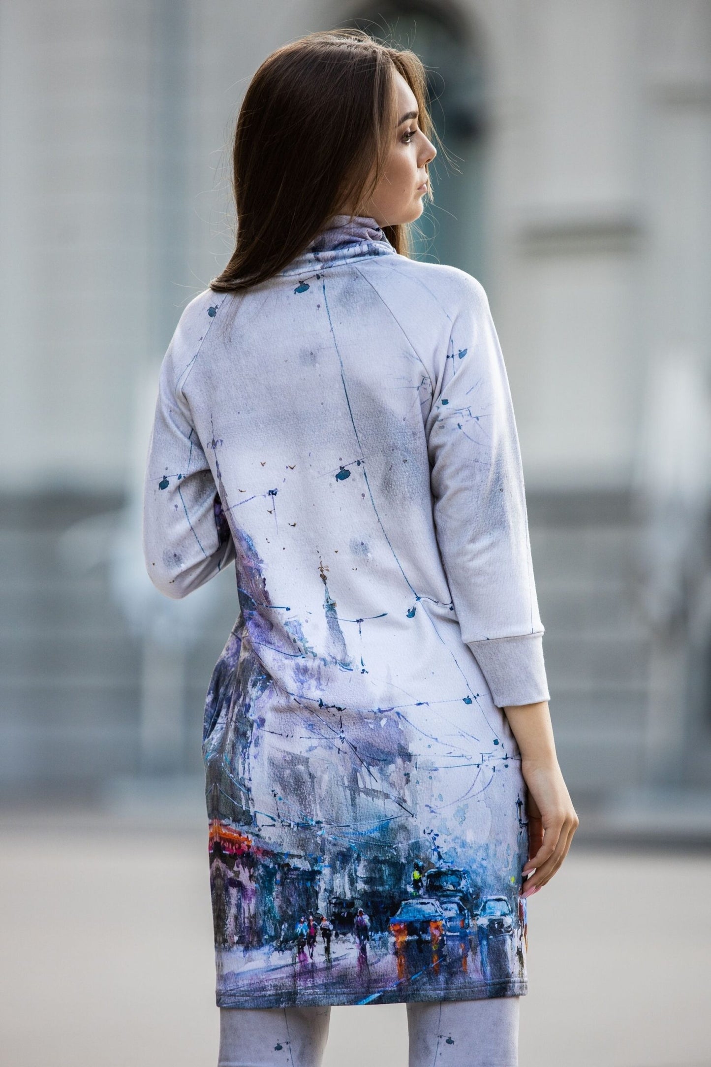 Jumperdress / tunic with Riga landscape