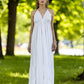 White Cotton dress with narrow straps
