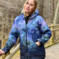 Softshell jacket with a print of a painted meadow