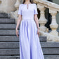 Light Lilac maxi dress with folds and belt
