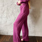 Purple modal pants with pockets