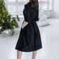 Black, classic organic cotton dress