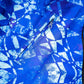Softshell vējjaka ar zilu abstraktu apdruku
