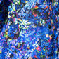 Softshell mētelis / parka ar zilu abstraktu apdruku