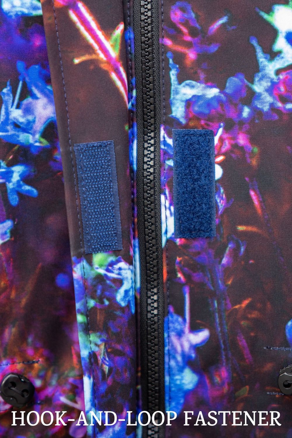 Softshell mētelis / parka ar smalku zilu ziediņu apdruku