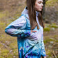 Softshell coat / parka with small meadow flower print