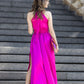 Bright long dress without sleeves