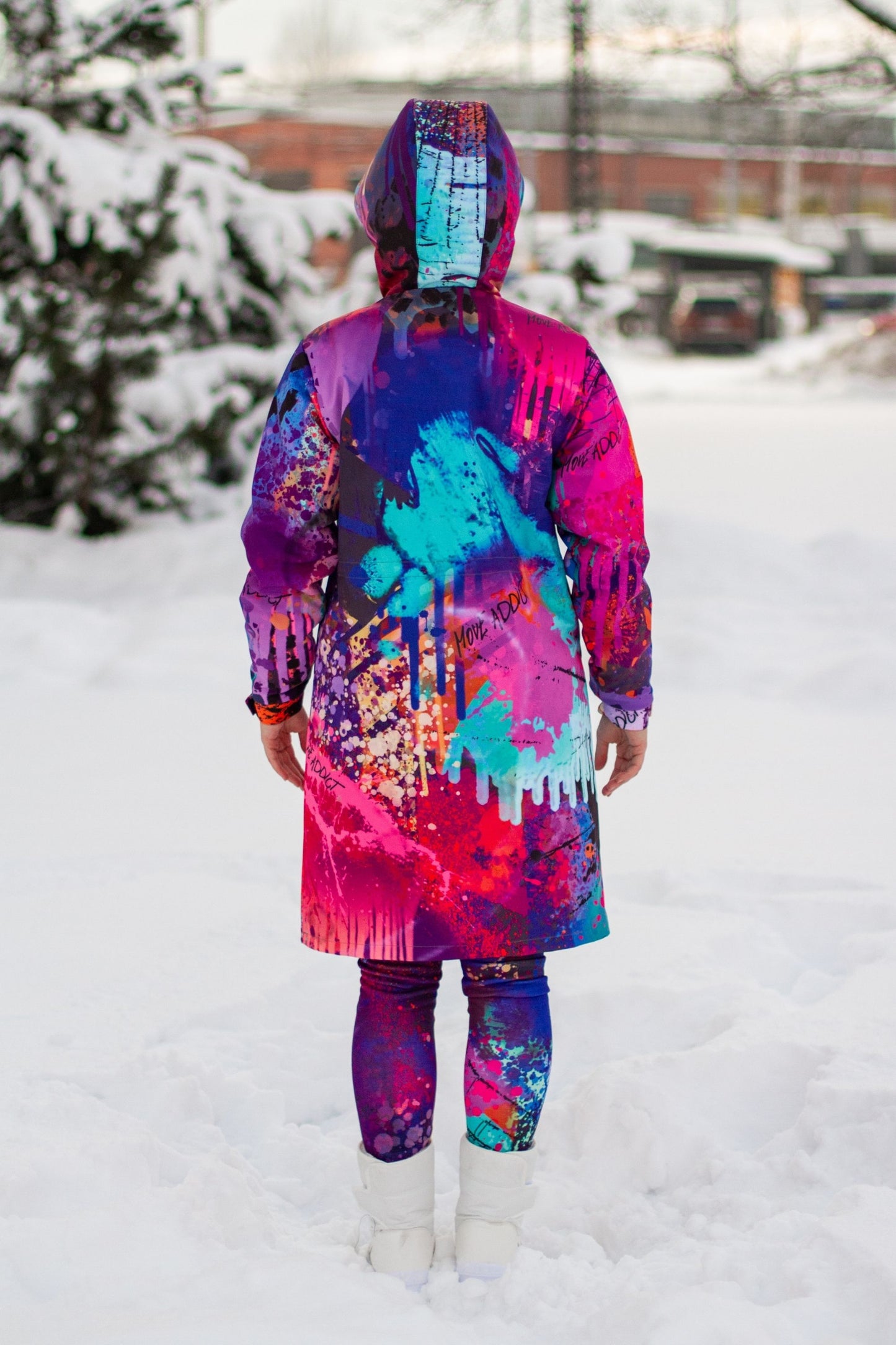 Softshell coat / parka with very bright colors