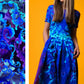 Blue printed dress