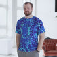 Men's T-shirt with abstract rhombus print