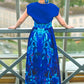 Blue full skirts with ornament