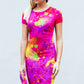 Jersey dress with abstract print