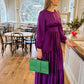 Violet Maxi Dress with long sleeves