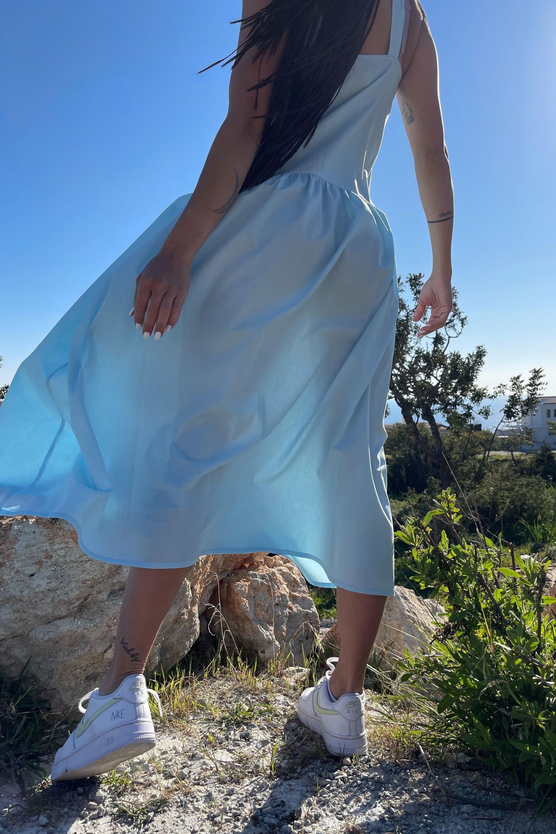 light blue cotton summer dress Buy Blue 100% Cotton Summer Midi T-Shirt Dress from Next USA