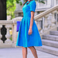 Light blue dress with pleats