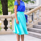 Turquoise circle skirts
