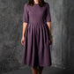 Grey purple dress with pleats