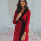 Red women robe with laces