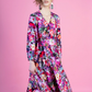 Thick viscose dress with floral print